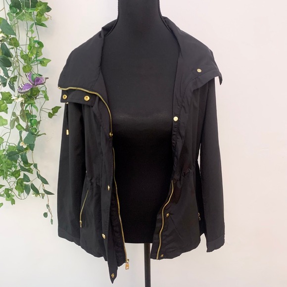 Cole Haan Travel Black Raincoat Coat Size XS - Picture 9 of 14